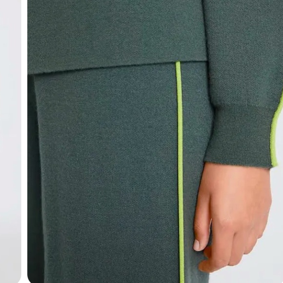 EUC! Tory Burch Sport Double Face Wool Jogger - Size S - Winter Olive - Picture 2 of 9